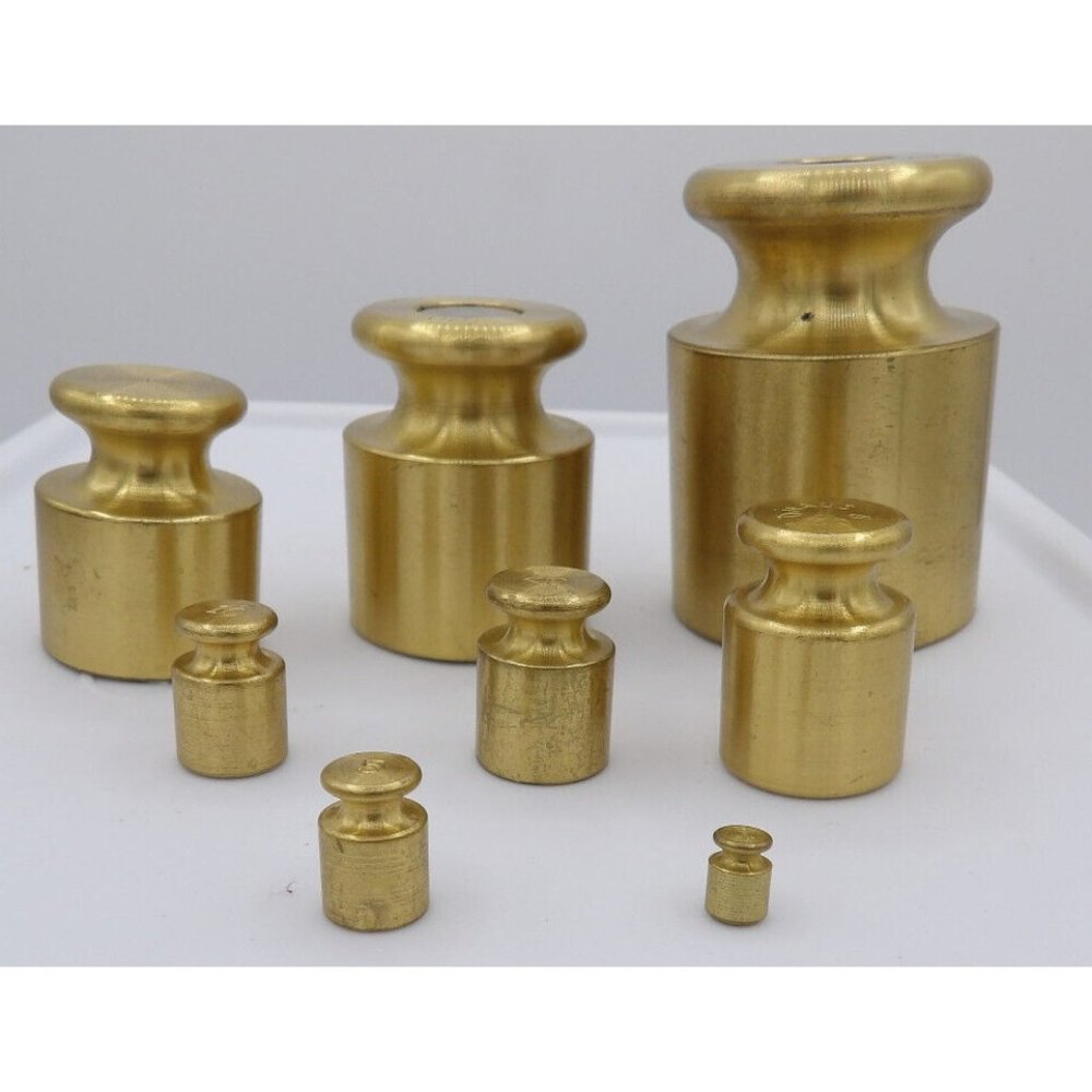 Brass Weights Set of 8 1g 5g 10g 20g 50g 100g 200g 500g  OHAUS Scale Calibration